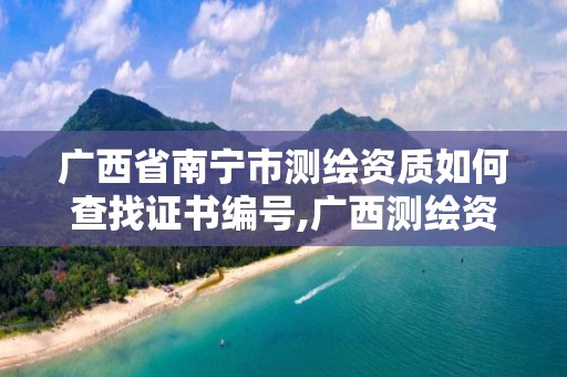 廣西省南寧市測繪資質如何查找證書編號,廣西測繪資質查詢。