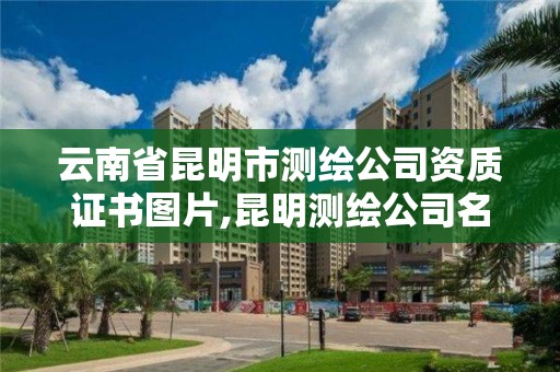 云南省昆明市測繪公司資質證書圖片,昆明測繪公司名單。