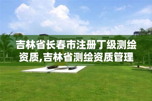 吉林省長春市注冊丁級測繪資質,吉林省測繪資質管理平臺