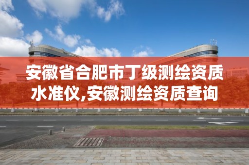 安徽省合肥市丁級測繪資質水準儀,安徽測繪資質查詢系統。