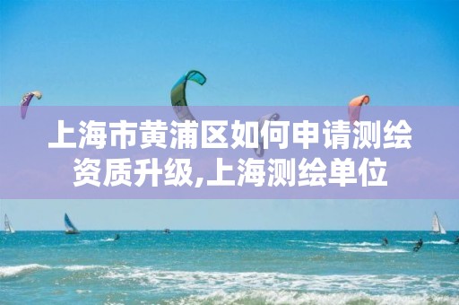 上海市黃浦區如何申請測繪資質升級,上海測繪單位