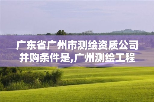 廣東省廣州市測繪資質(zhì)公司并購條件是,廣州測繪工程公司。