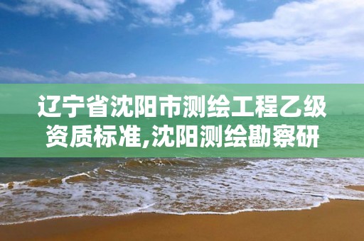 遼寧省沈陽市測繪工程乙級資質標準,沈陽測繪勘察研究院有限公司