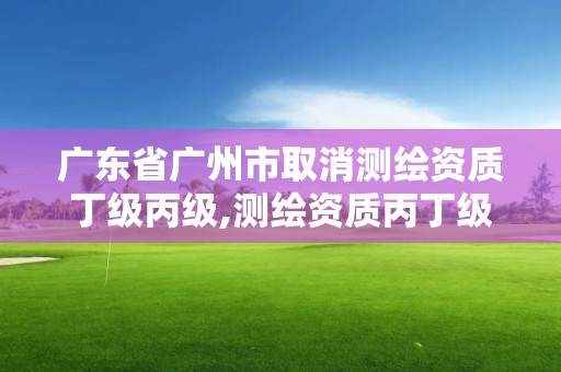 廣東省廣州市取消測繪資質丁級丙級,測繪資質丙丁級取消時間