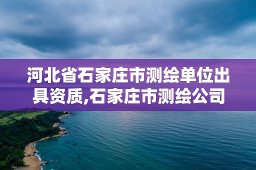 河北省石家莊市測繪單位出具資質,石家莊市測繪公司招聘