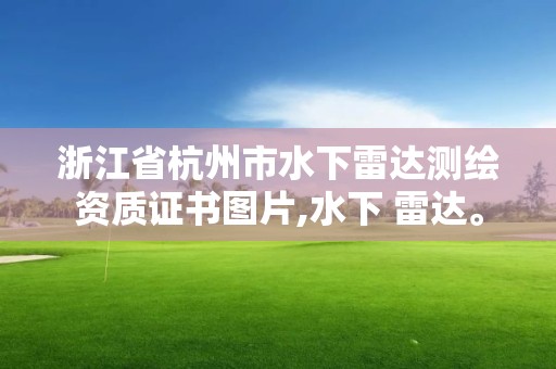 浙江省杭州市水下雷達測繪資質證書圖片,水下 雷達。