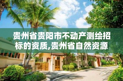 貴州省貴陽市不動產測繪招標的資質,貴州省自然資源廳關于測繪資質延長。