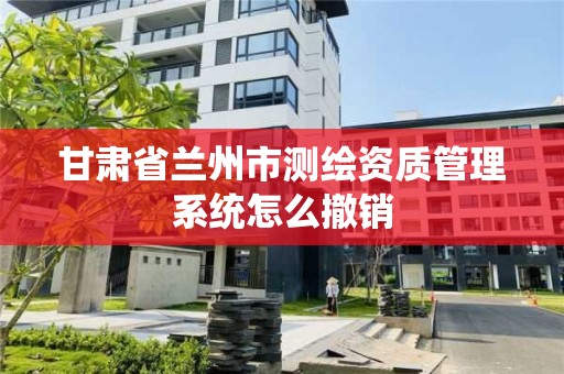 甘肅省蘭州市測繪資質管理系統怎么撤銷