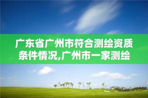 廣東省廣州市符合測繪資質(zhì)條件情況,廣州市一家測繪資質(zhì)單位