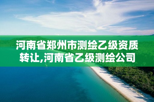 河南省鄭州市測繪乙級資質(zhì)轉(zhuǎn)讓,河南省乙級測繪公司有多少家