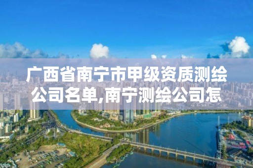 廣西省南寧市甲級資質測繪公司名單,南寧測繪公司怎么收費標準