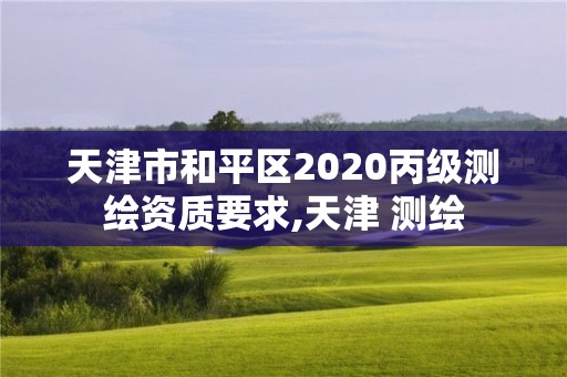 天津市和平區(qū)2020丙級測繪資質(zhì)要求,天津 測繪