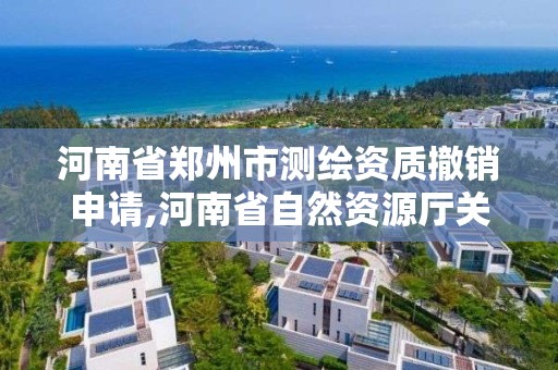 河南省鄭州市測繪資質撤銷申請,河南省自然資源廳關于延長測繪資質證書有效期的公告