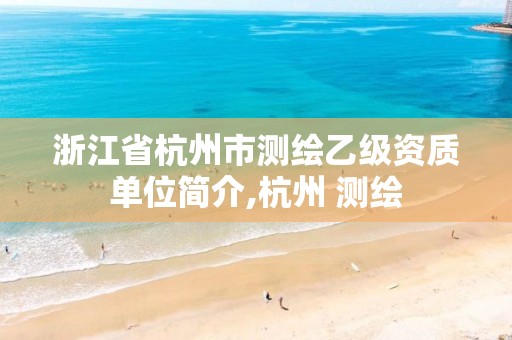 浙江省杭州市測繪乙級資質單位簡介,杭州 測繪