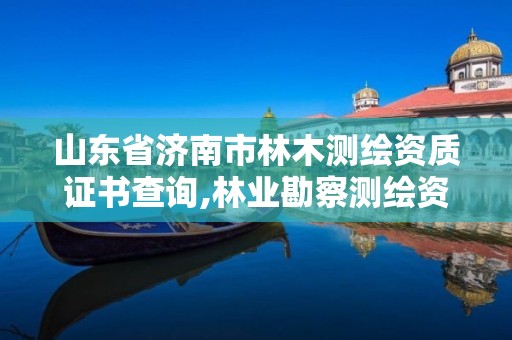 山東省濟南市林木測繪資質證書查詢,林業勘察測繪資質。