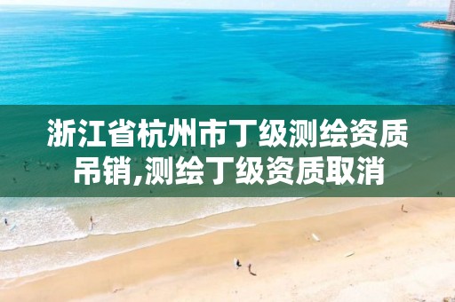 浙江省杭州市丁級測繪資質吊銷,測繪丁級資質取消