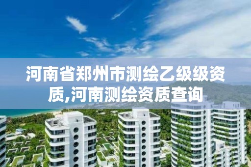 河南省鄭州市測繪乙級級資質(zhì),河南測繪資質(zhì)查詢