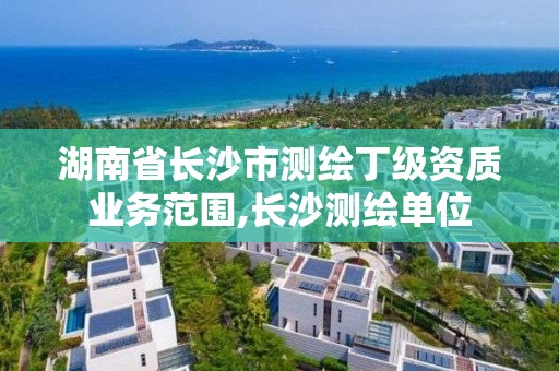 湖南省長沙市測繪丁級資質業務范圍,長沙測繪單位