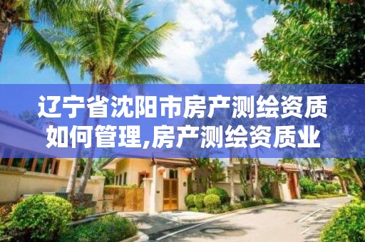 遼寧省沈陽市房產測繪資質如何管理,房產測繪資質業務范圍