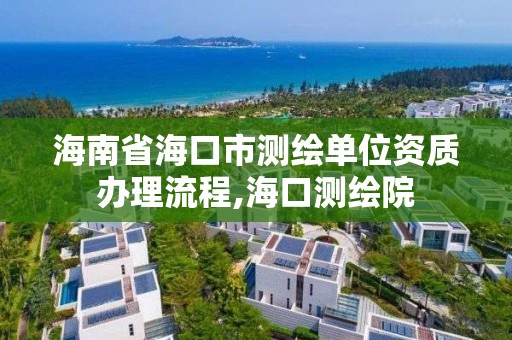 海南省海口市測繪單位資質辦理流程,海口測繪院