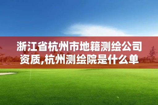 浙江省杭州市地籍測繪公司資質,杭州測繪院是什么單位