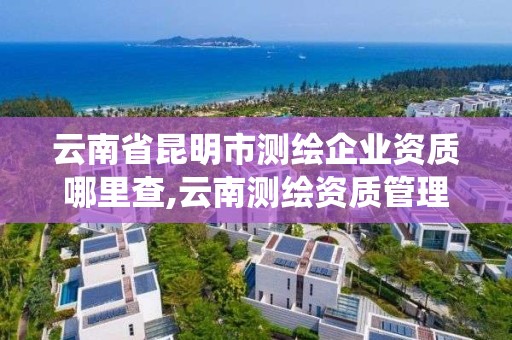 云南省昆明市測繪企業資質哪里查,云南測繪資質管理系統