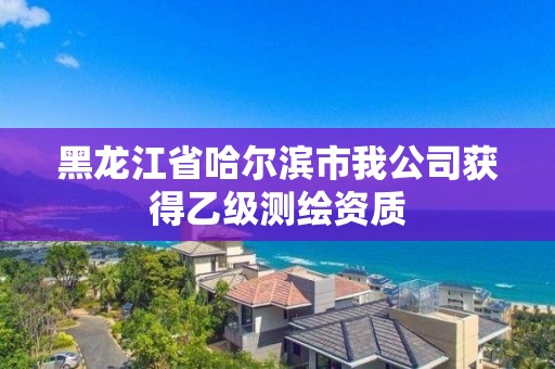 黑龍江省哈爾濱市我公司獲得乙級測繪資質(zhì)