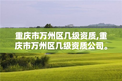 重慶市萬(wàn)州區(qū)幾級(jí)資質(zhì),重慶市萬(wàn)州區(qū)幾級(jí)資質(zhì)公司。