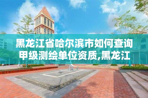 黑龍江省哈爾濱市如何查詢甲級測繪單位資質,黑龍江甲級測繪公司