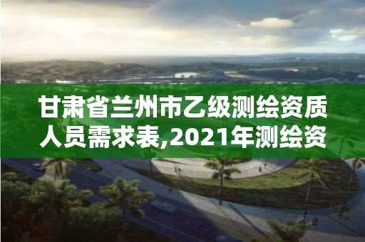 甘肅省蘭州市乙級測繪資質人員需求表,2021年測繪資質乙級人員要求