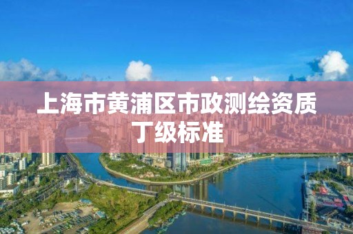 上海市黃浦區(qū)市政測繪資質丁級標準