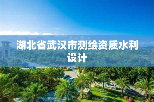 湖北省武漢市測(cè)繪資質(zhì)水利設(shè)計(jì)