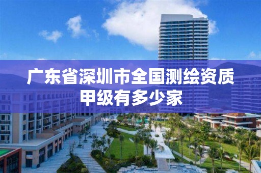 廣東省深圳市全國測繪資質甲級有多少家