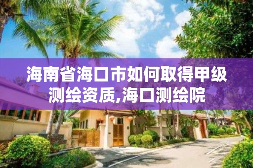 海南省海口市如何取得甲級測繪資質,海口測繪院