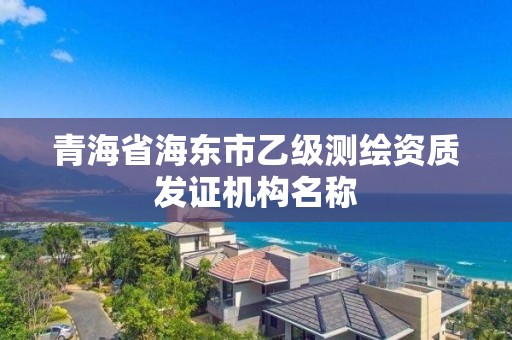 青海省海東市乙級(jí)測(cè)繪資質(zhì)發(fā)證機(jī)構(gòu)名稱