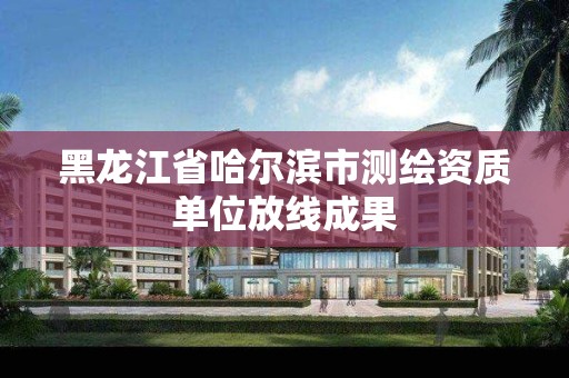 黑龍江省哈爾濱市測繪資質單位放線成果