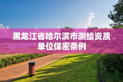 黑龍江省哈爾濱市測繪資質(zhì)單位保密條例