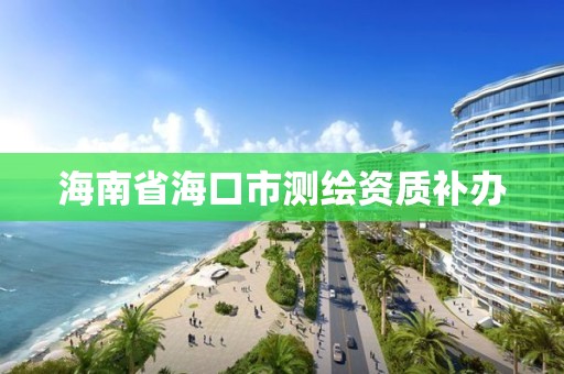 海南省海口市測繪資質補辦