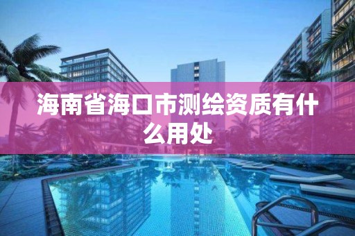 海南省海口市測繪資質有什么用處