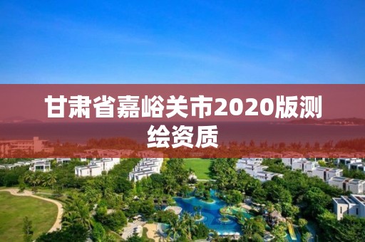 甘肅省嘉峪關市2020版測繪資質