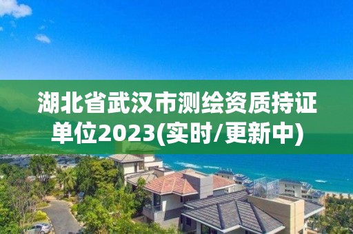 湖北省武漢市測繪資質持證單位2023(實時/更新中)