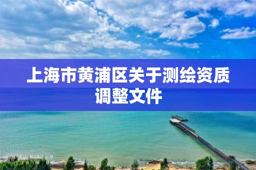 上海市黃浦區關于測繪資質調整文件