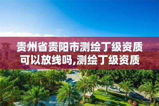 貴州省貴陽市測繪丁級資質可以放線嗎,測繪丁級資質申報條件。