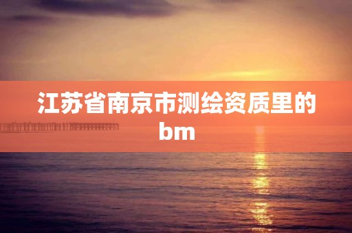 江蘇省南京市測繪資質里的bm