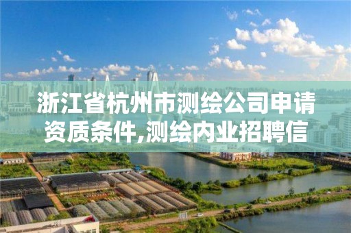 浙江省杭州市測繪公司申請資質條件,測繪內業招聘信息2021杭州