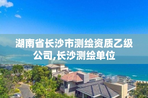 湖南省長(zhǎng)沙市測(cè)繪資質(zhì)乙級(jí)公司,長(zhǎng)沙測(cè)繪單位