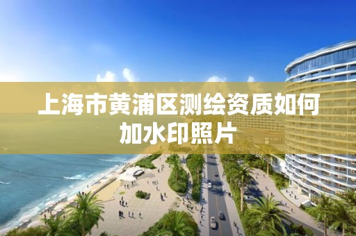 上海市黃浦區測繪資質如何加水印照片