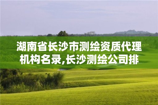 湖南省長沙市測繪資質代理機構名錄,長沙測繪公司排名。