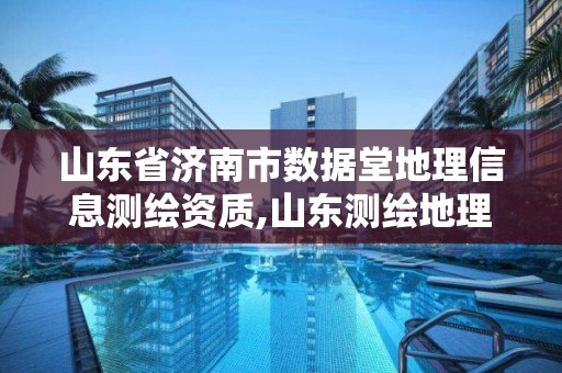 山東省濟南市數據堂地理信息測繪資質,山東測繪地理信息產業基地。