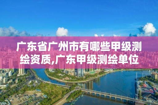 廣東省廣州市有哪些甲級測繪資質(zhì),廣東甲級測繪單位